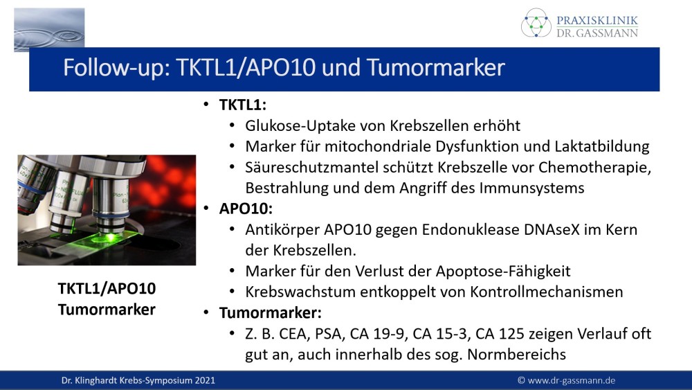 TKTL1/APO10 und Tumormarker